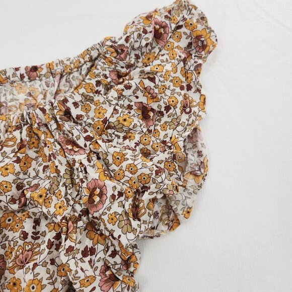 Cynthia Rowley Womens Size XS Floral Ruffle Tassle Boho Tiered Mini Dress - Picture 3 of 8